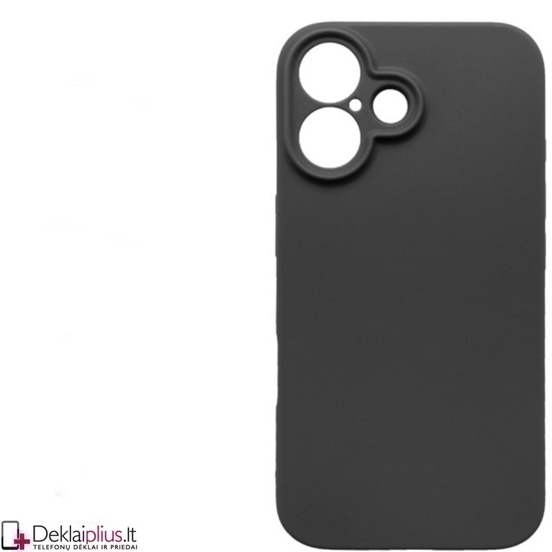 Silikoninis ploniausias dėklas su kameros apsauga - juodas (Apple Iphone 16 Plus) Silikoninis ploniausias dėklas su kameros apsauga - juodas (Apple Iphone 16 Plus)